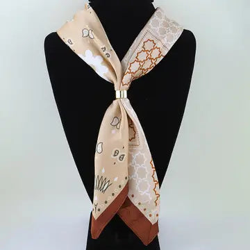 Cream Multi Star Scarf Necklace