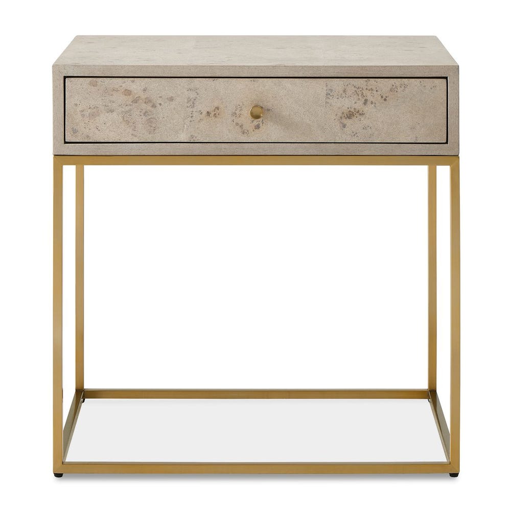 Tan & Gold Side Table