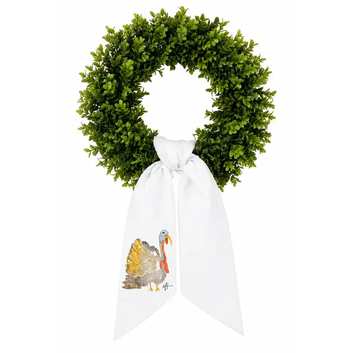 White Wreath Sash