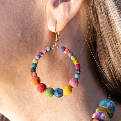 Kantha Veranda Hoops