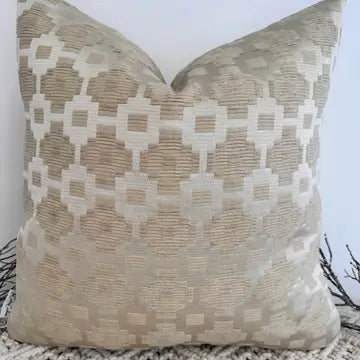 Beige Texture Design Pillow 22"