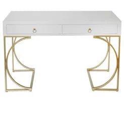 White & Gold Writing Desk