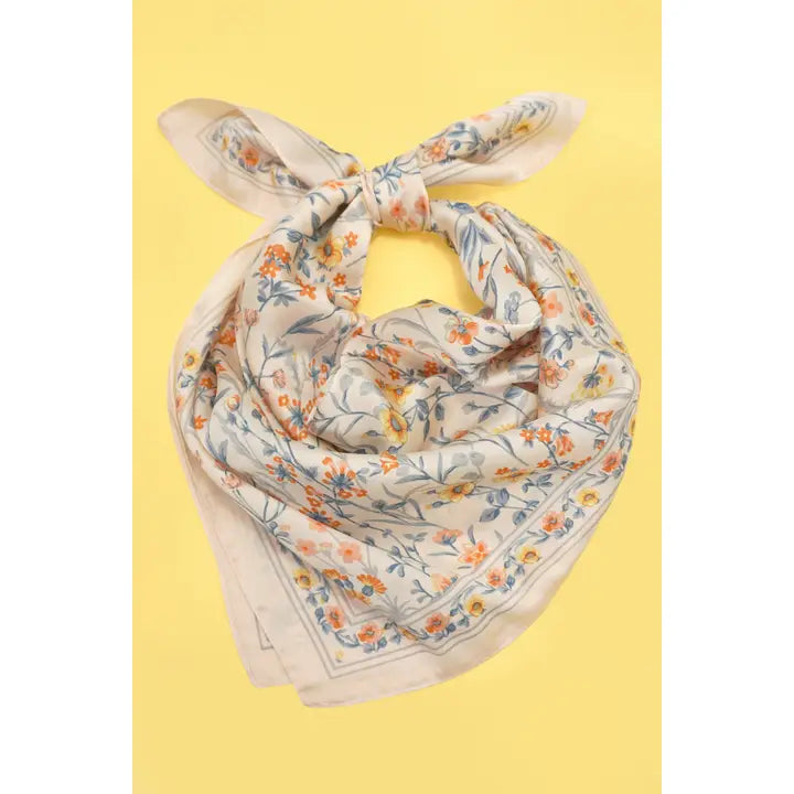 Summer Floral Print Scarf