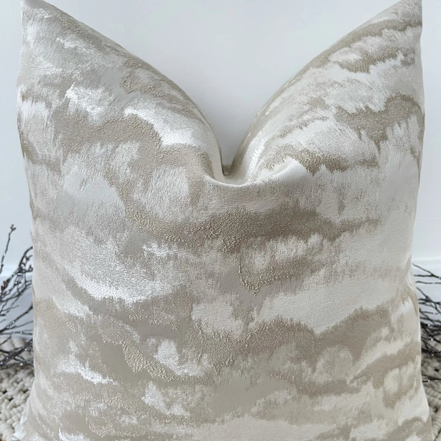 Textured Champagne Pillow 20"