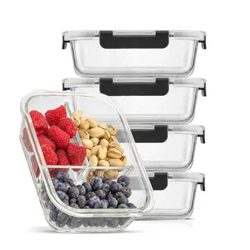 3 Section Food Prep Containers