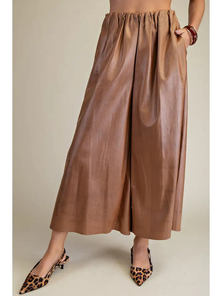 Taupe Mid-Rise Pants