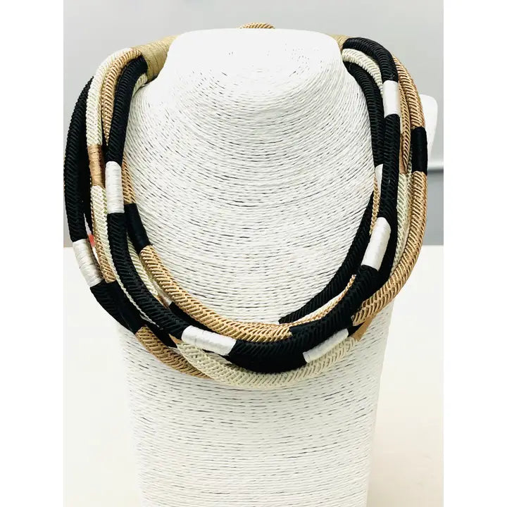 Cotton Rope 8 Strand Necklace