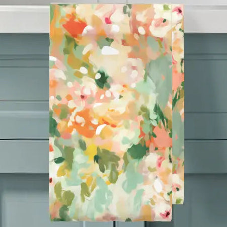 Bright Abstract Waffle Tea Towel