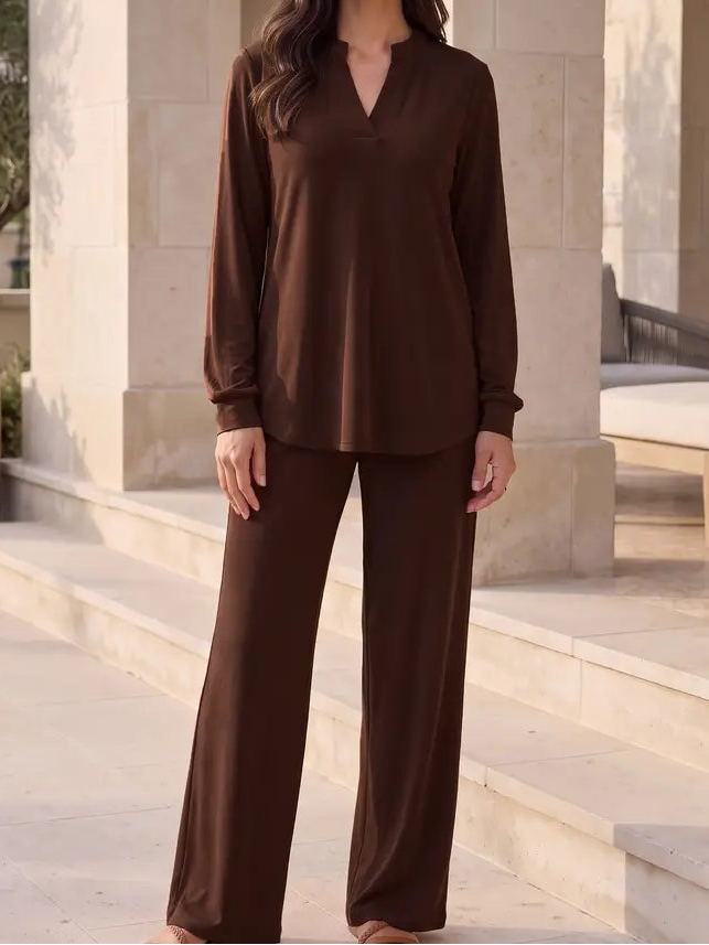 Chocolate Relaxed Fit 2 Piece Set