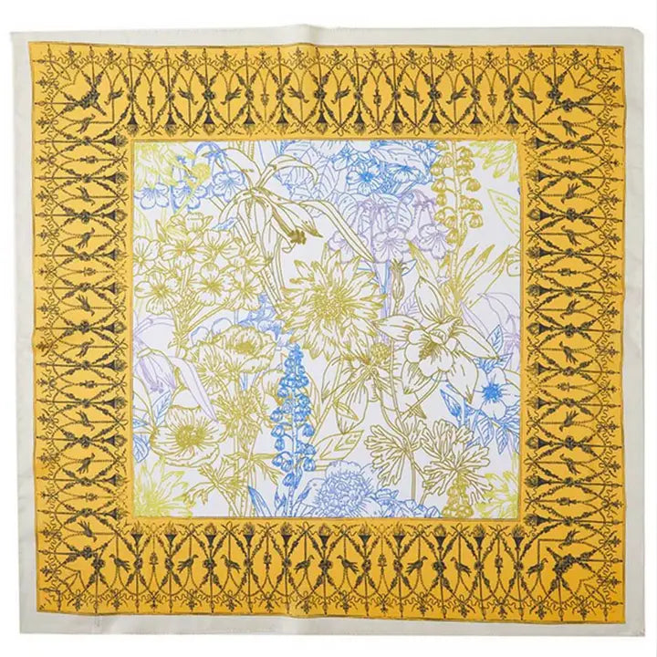 Yellow Botanical Scarf