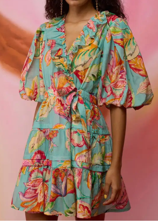 Floral Sky Blue Dress