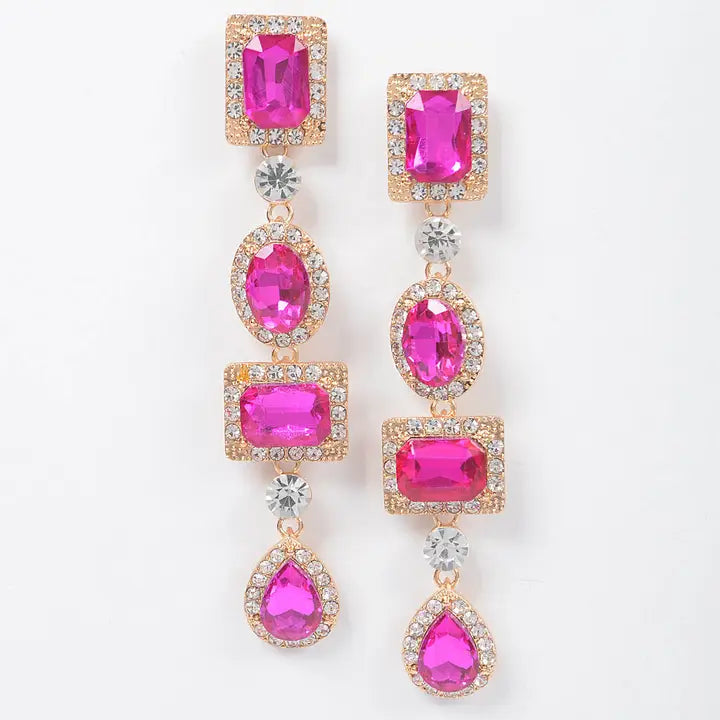 Multi Shape Stone Earrings