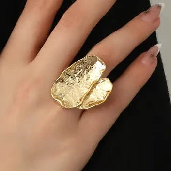 Gold Plated Abstract Ring