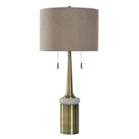 Gold & Marble Lamp 34"h