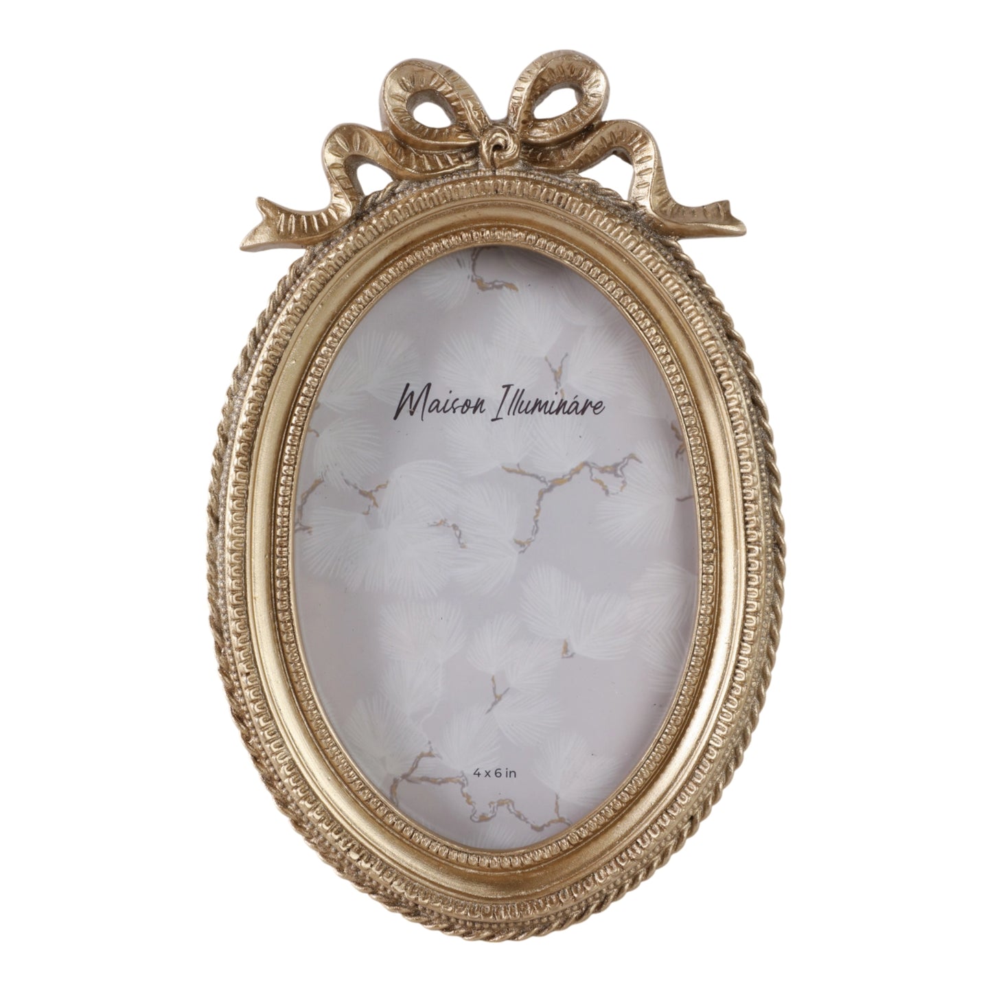 Gold Bow Photo Frame 4x6