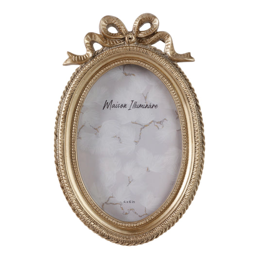 Gold Bow Photo Frame 4x6