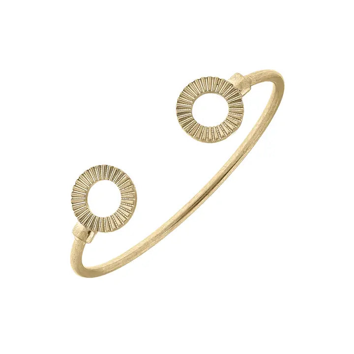 Gold Fluted Metal Cuff