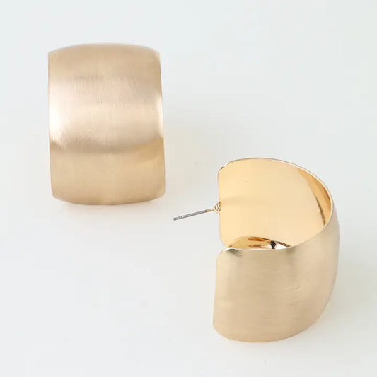 Gold Polished Curl Earrings