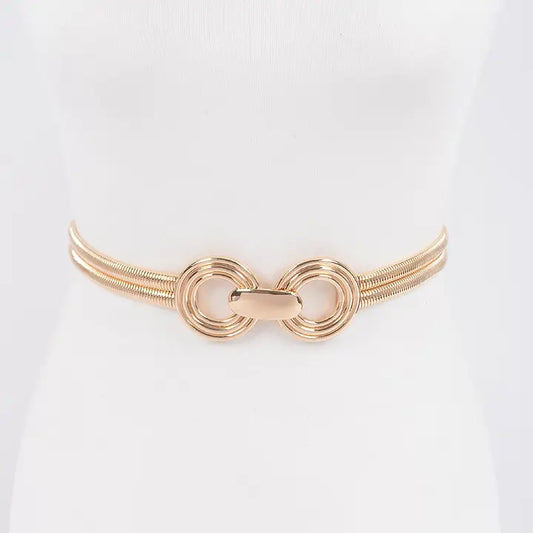 Gold Double Strand Stretch Belt