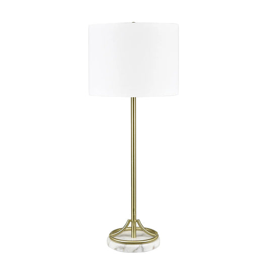 Gold Lamp w/ Marble Base 33"