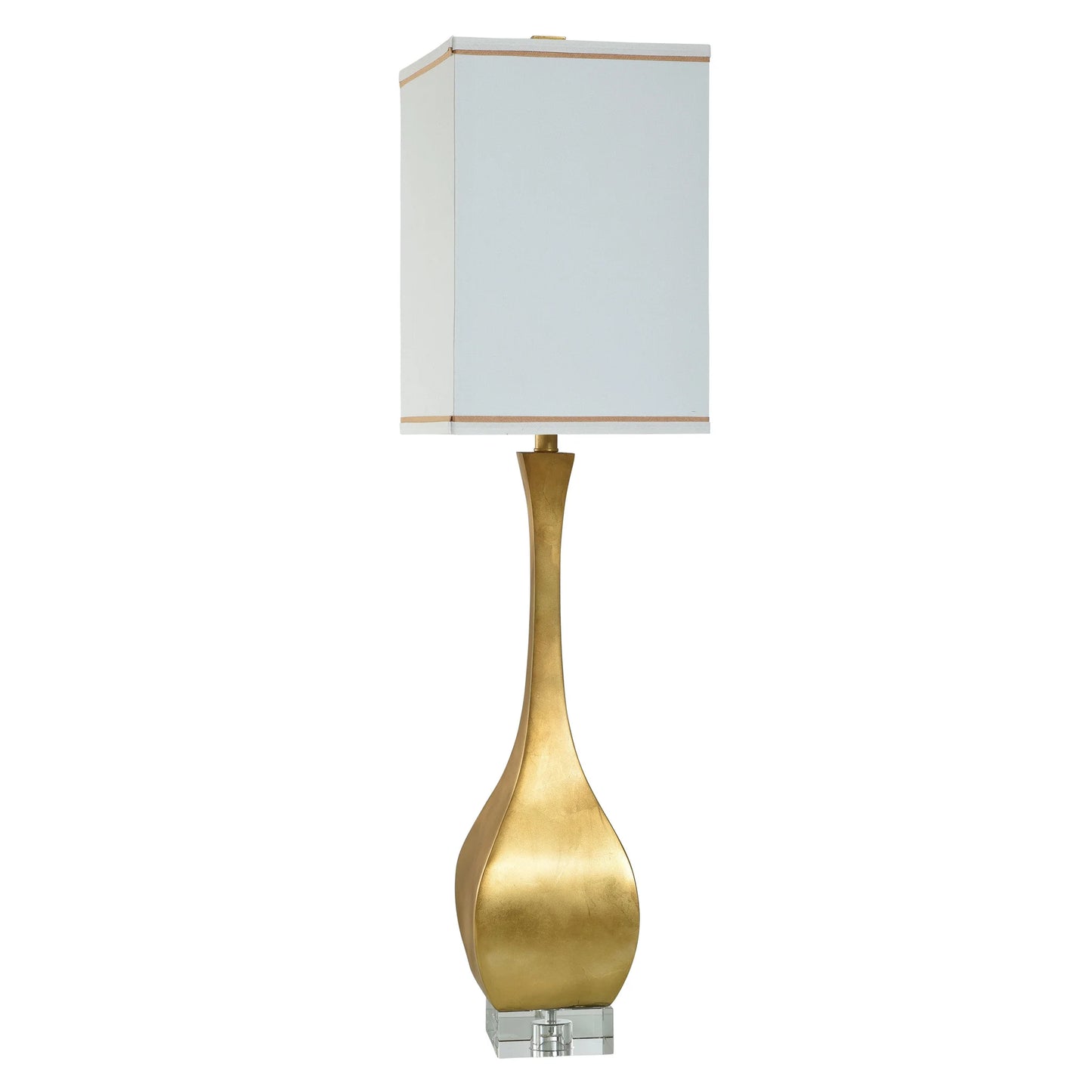 Gold Leaf Table Lamp 43"H