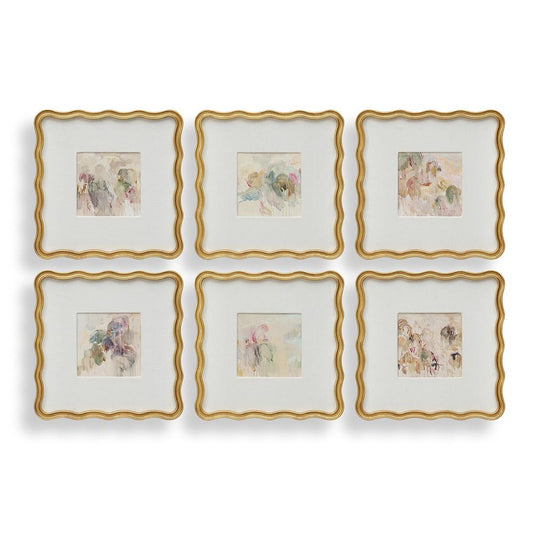 Gold Mist Framed Canvas S/6