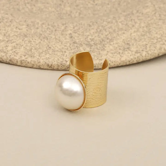 Gold Plated Pearl Ring