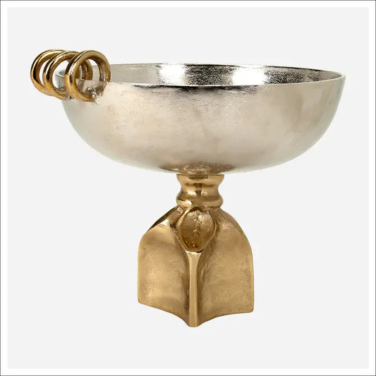 Silver Bowl w/Gold Base