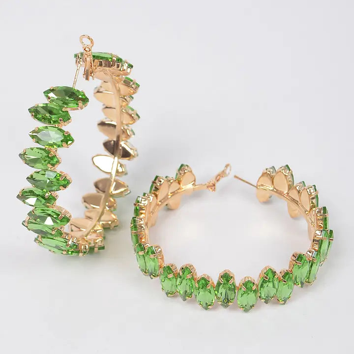 Rhinestone Hoop Earrings