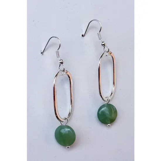 Gold Oval Hoop w/Charm