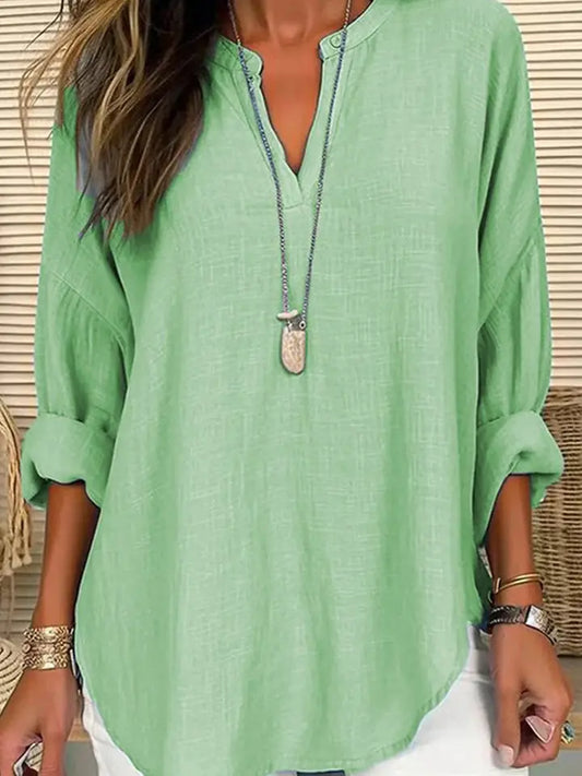 Linen Blend Mint Shirt