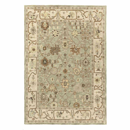 Sage & Beige Pattern Rug 9'x12'