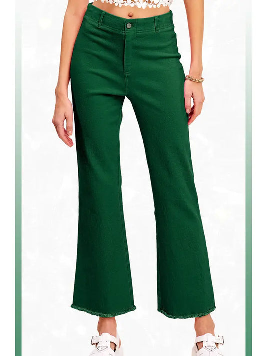 Green Stretch Pants
