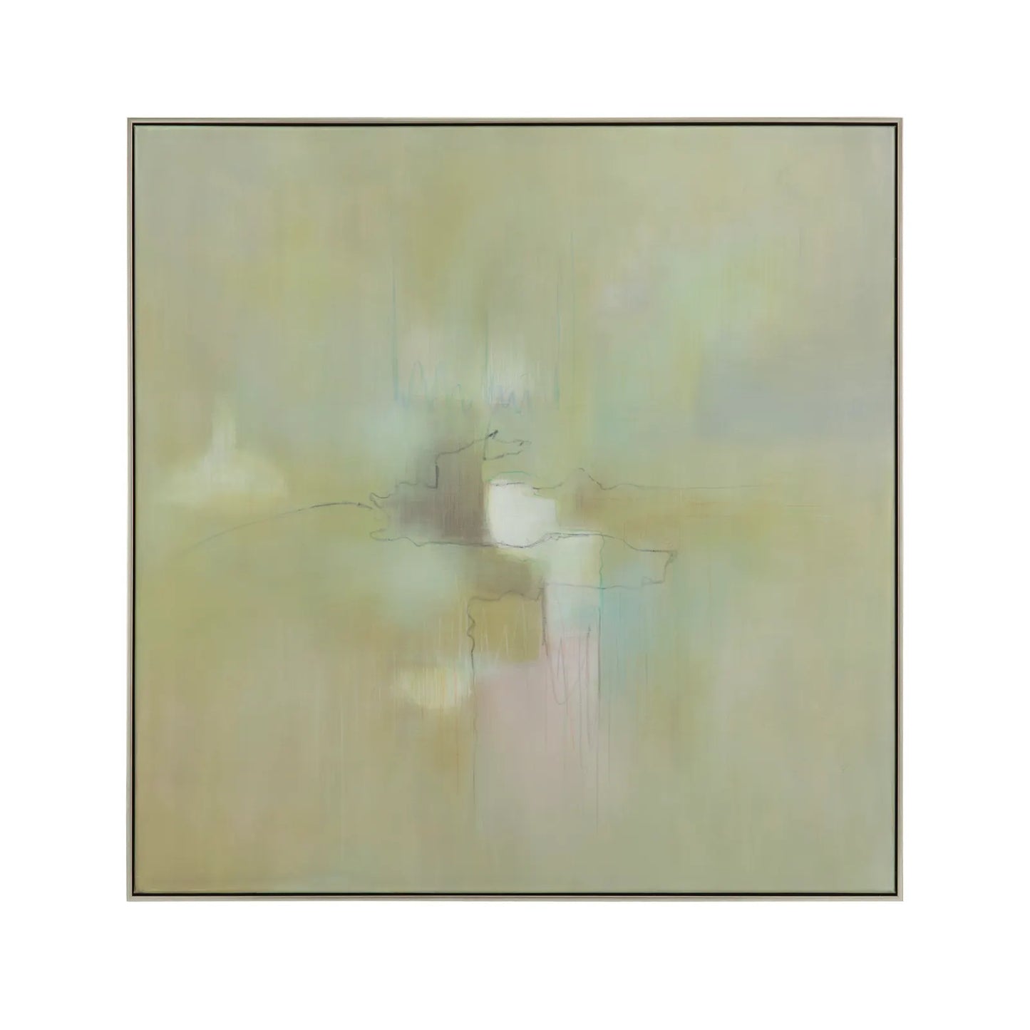 Green Subtle Canvas Art 51"x51"