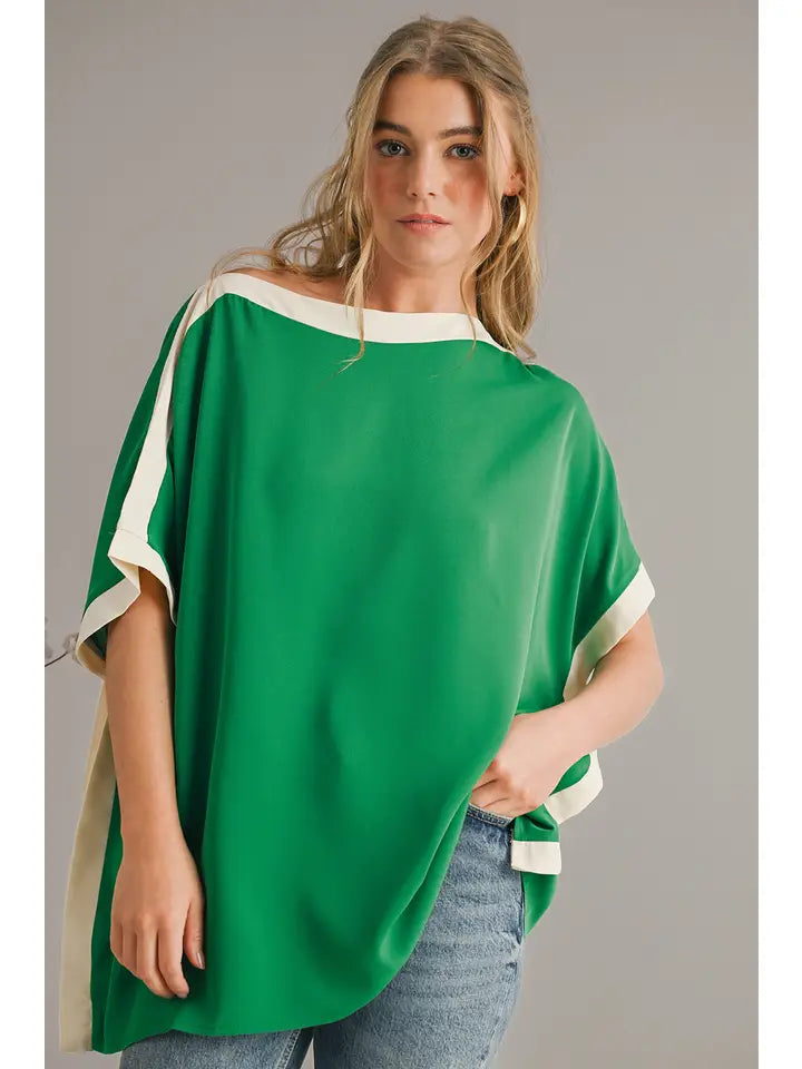 Green Flowy Top