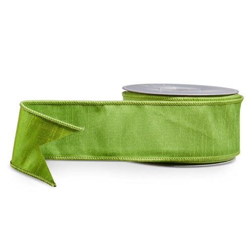2.5"x10 Yards Green Wired Ribbon