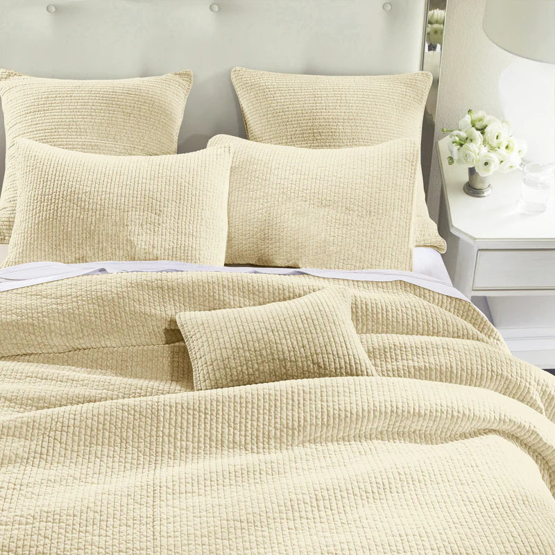 Washed Velvet Quilt Set