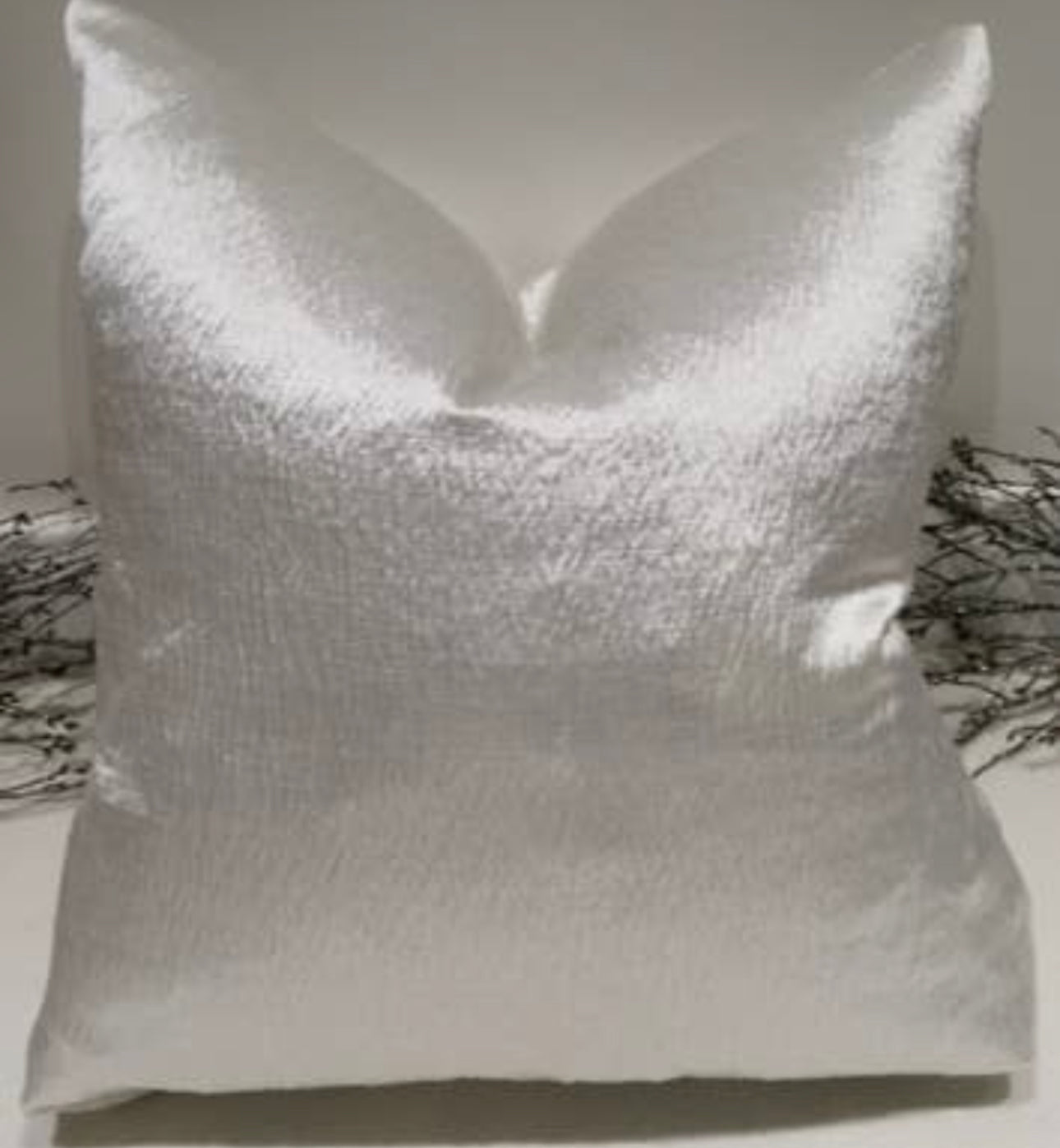 White Sheen Pillow 22"