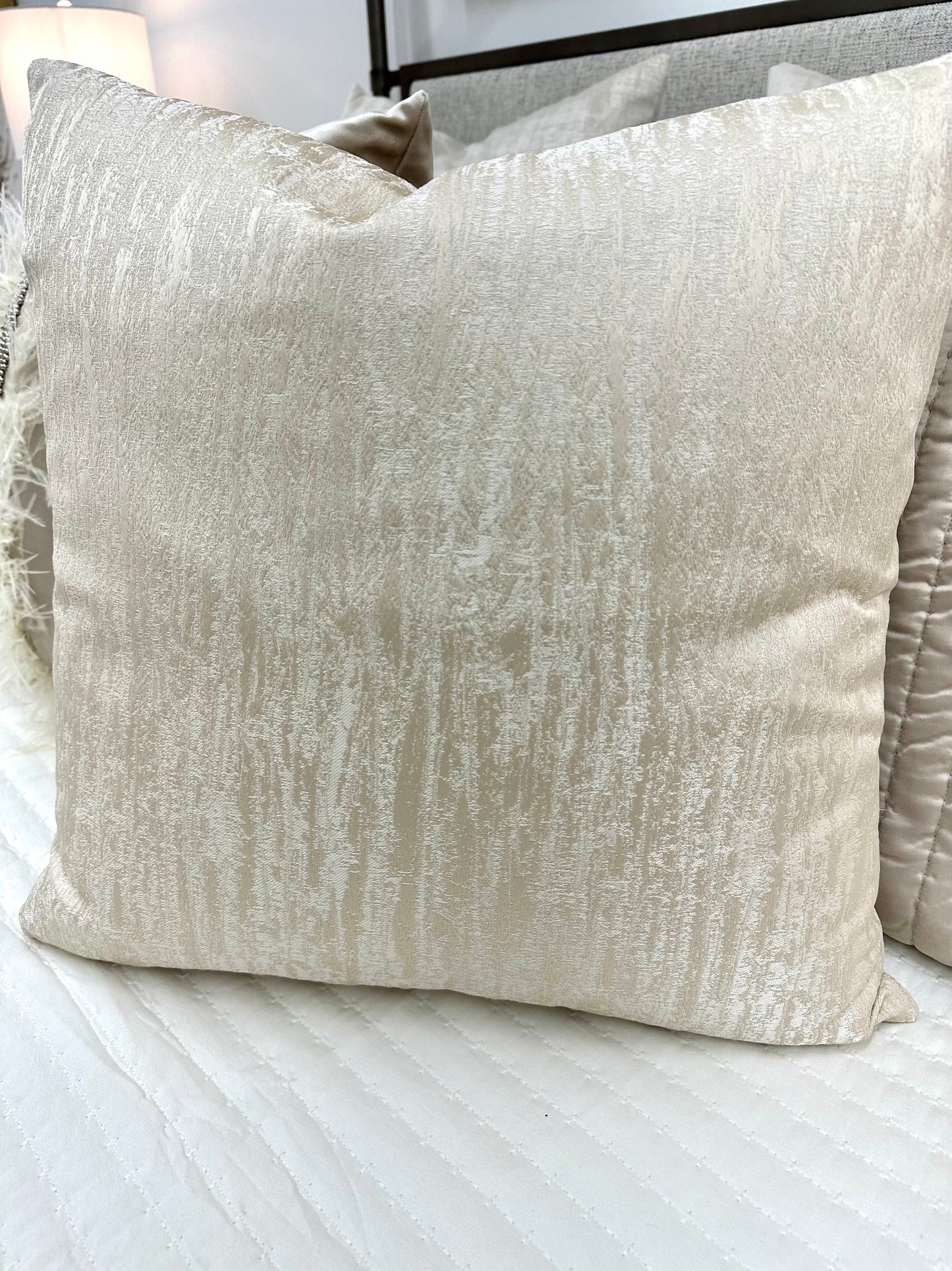 Champagne Textured Pillow 20”