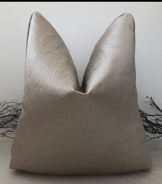 Taupe Sheen Pillow 22”