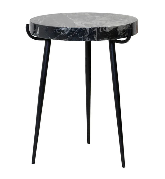 Gray Marble Side Table