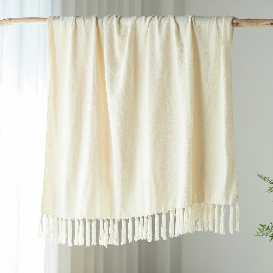 Ivory Chenille Blanket