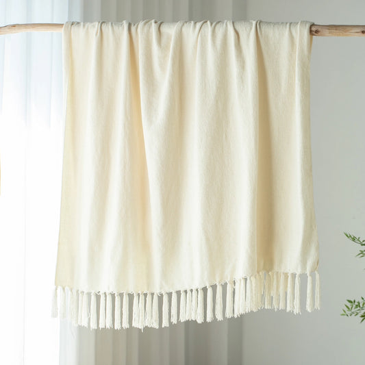 Ivory Chenille Blanket
