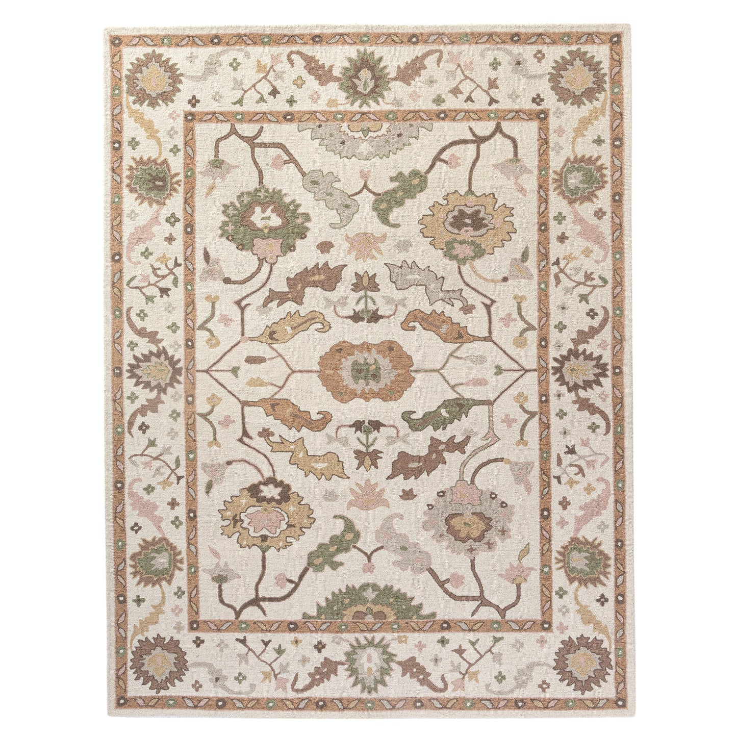 Ivory & Rust Rug 7'9"x9'9"