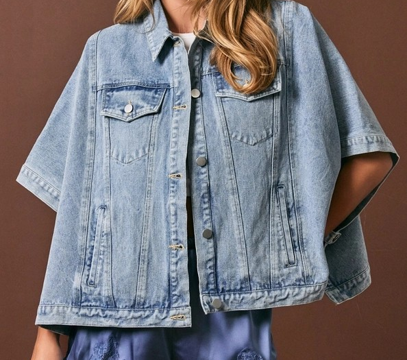 Denim Cape Jacket
