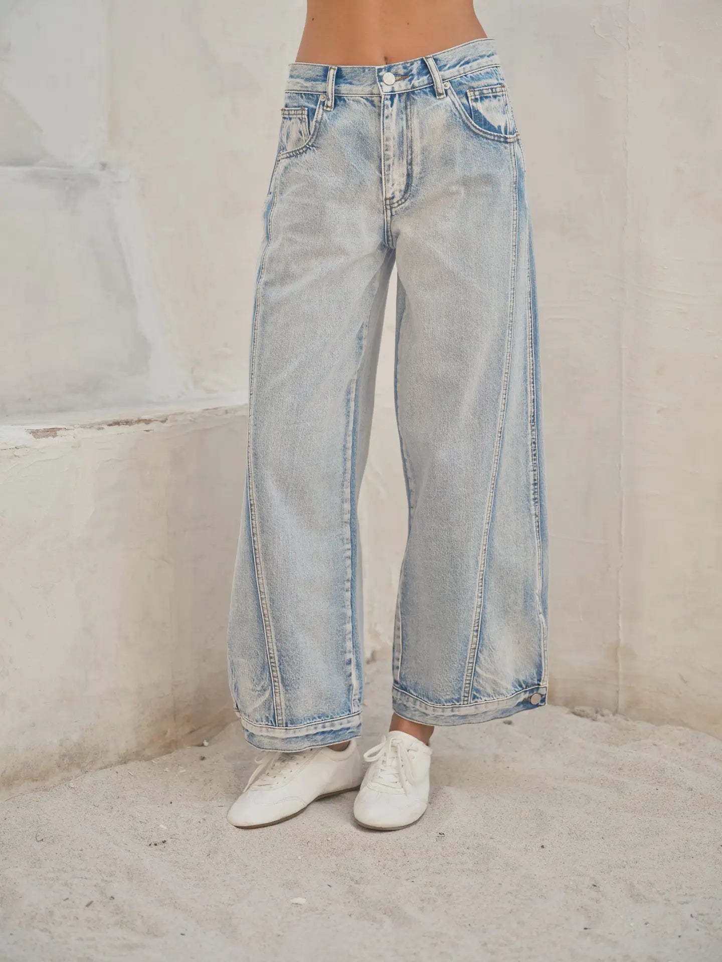 Vintage Light Washed Denim Jeans