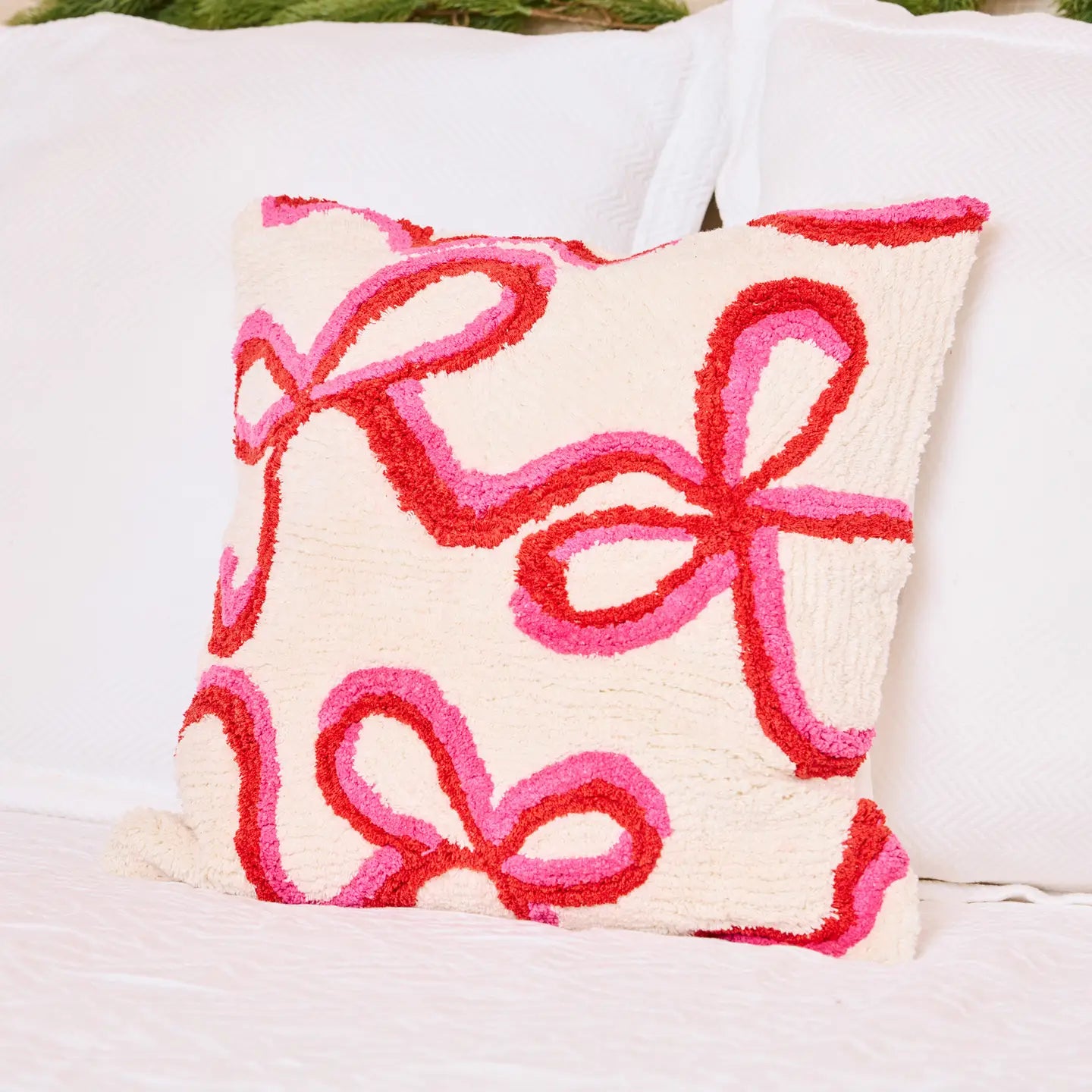 Whimsical Bow Pillow 20"