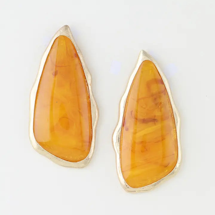 Geometric Marble Stone Earrings