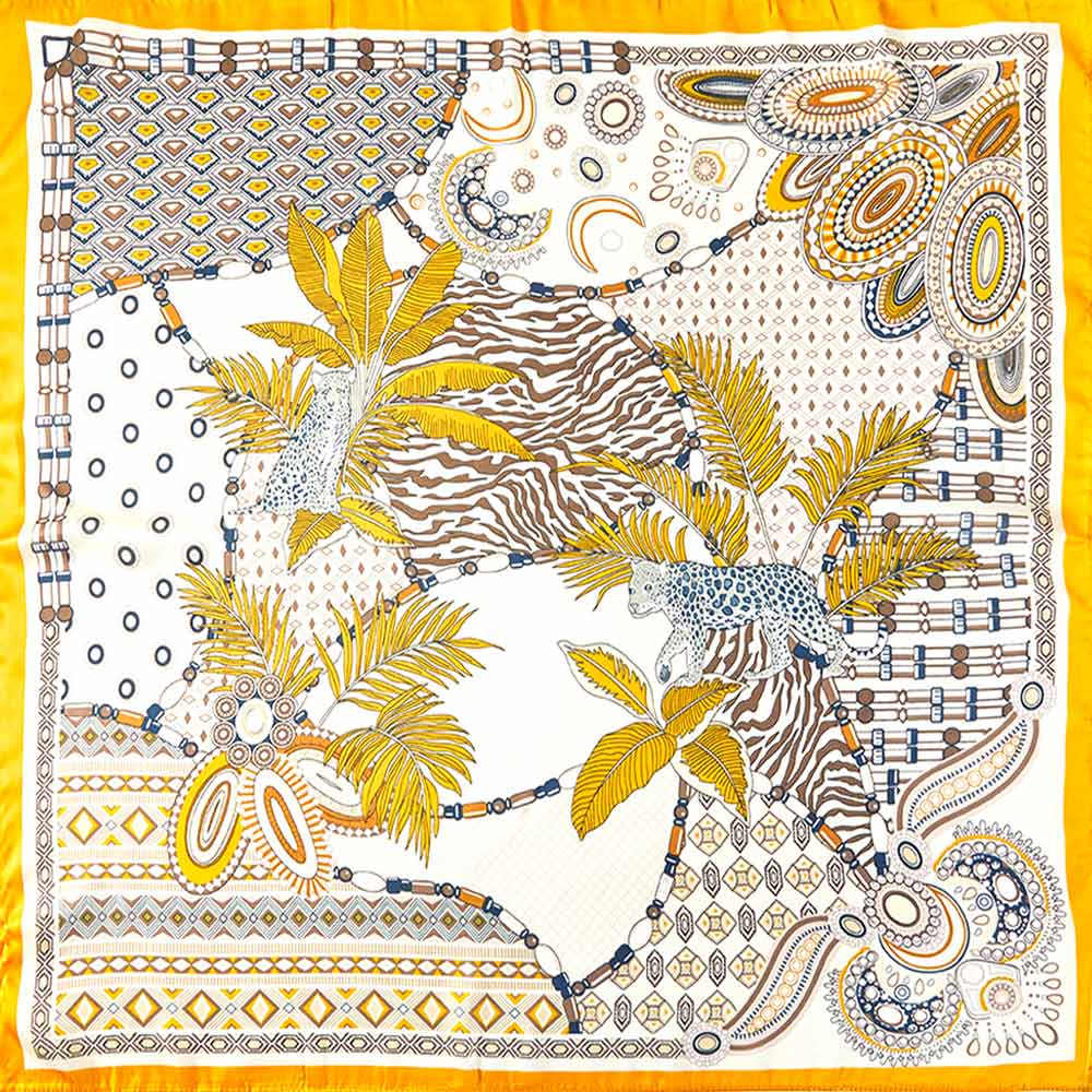 Mustard Tropical Scarf