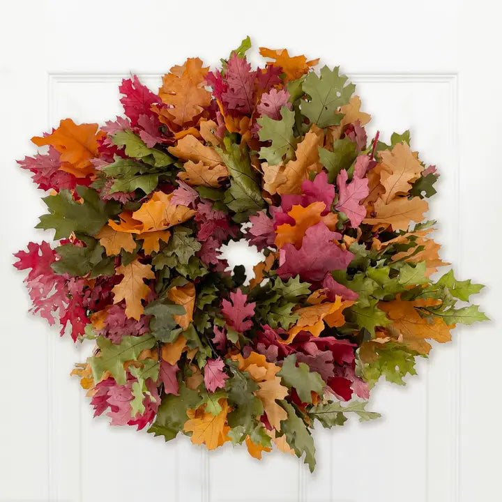 Real Preserved Oak Leaf Wreath